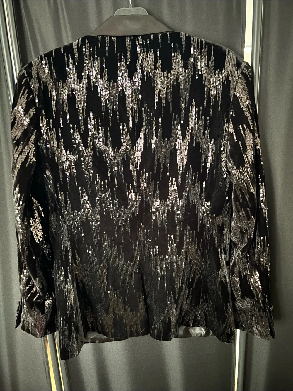 ASOS Black Sequin Tuxedo Blazer
